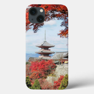 Japan, Kyoto. Kiyomizu temple in Autumn colour iPhone 13 Case