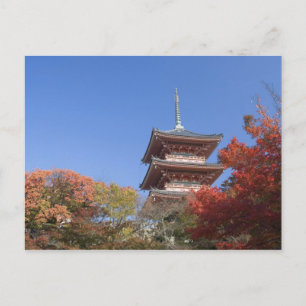 Japan, Kyoto, Pagoda in Autumn colour Postcard