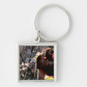 Japan, Kyoto. Rear view close-up of geisha's Keychain