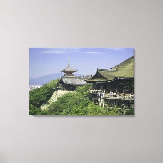 Japan, Kyoto, The View from Kiyomizu Temple Canvas Print (Front)