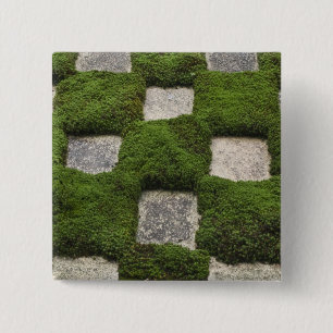 Japan, Kyoto, Tofukuji Temple, Garden 2 Inch Square Button
