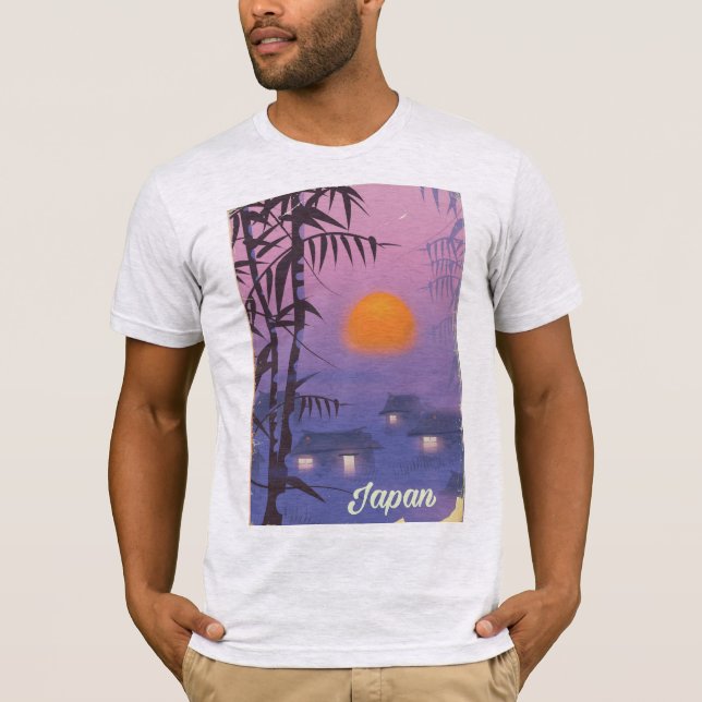 Japan landscape setting sun T-Shirt (Front)