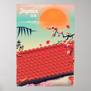 Japan Landscape travel poster