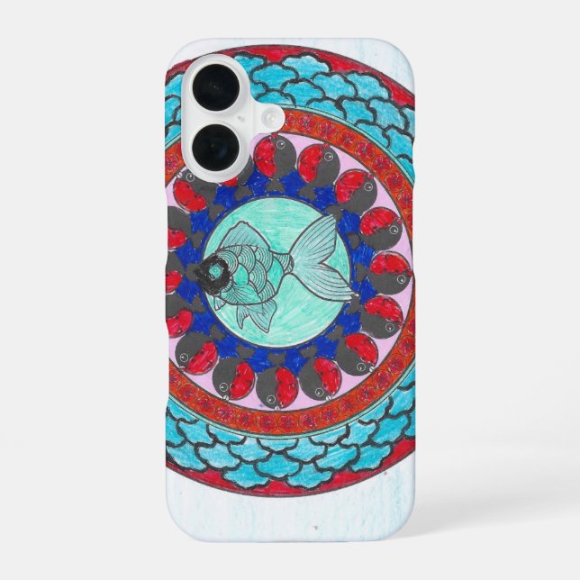 Japan Mandala 002 iPhone 16 Case (Back)