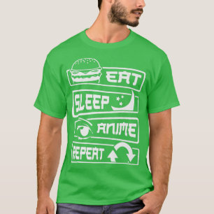 Japan Manga Anime Eat Sleep Anime Repeat T-Shirt