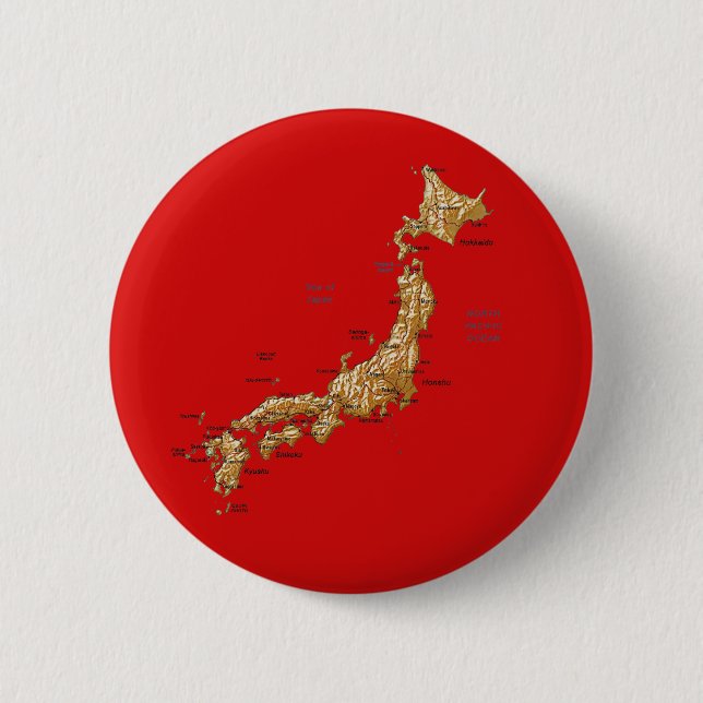 Japan Map Button (Front)