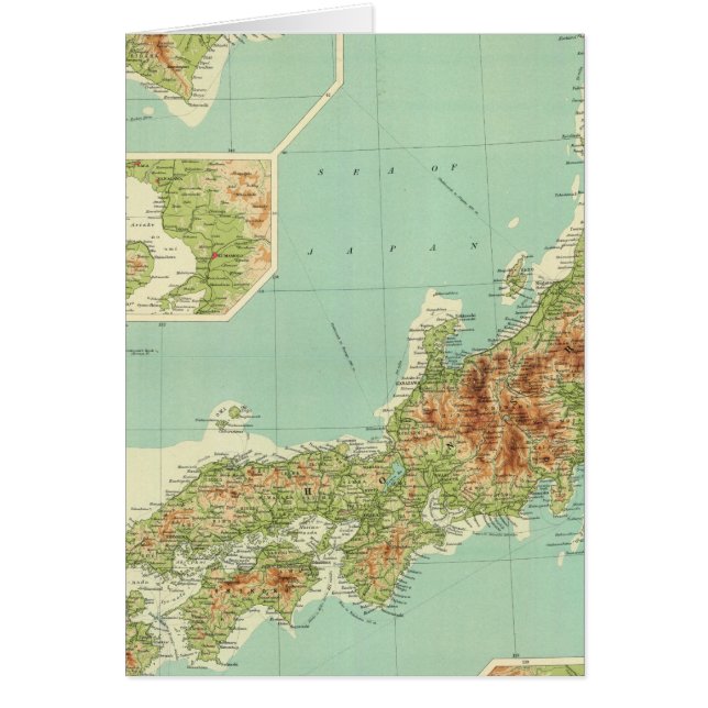 Japan map with shipping routes (Front)