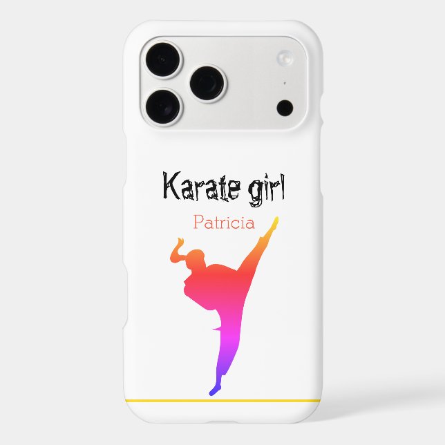 Japan Martial Arts Karate Silhouette Modern Girl (Verso)