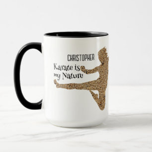 Japan Martial Arts Personalized Karate Silhouette Mug