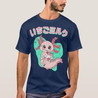Japan Milk Shake Strawberry Strawberry Milk Aolotl T-Shirt