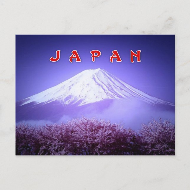 Japan Mount Fuji stylized Postcard (Front)