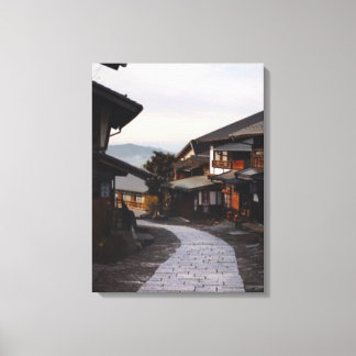 Japan Mountain Village  Canvas Print
