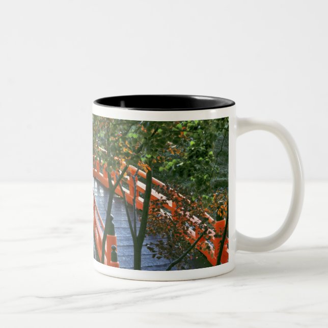 Japan, Nara Pref., Nara. The Royal Bridge glows Two-Tone Coffee Mug (Right)