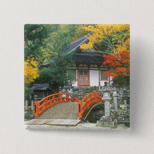 Japan, Nara, Ryuzenji Temple 2 Inch Square Button