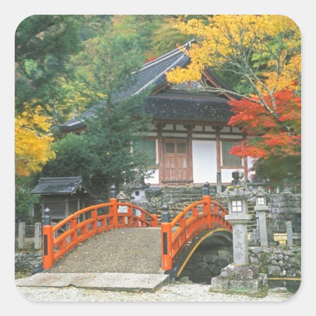 Japan, Nara, Ryuzenji Temple Square Sticker (Front)