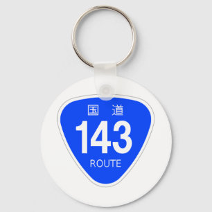 Japan National Route 143 Keychain