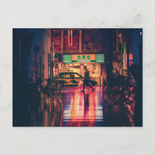 Japan Osaka Street Night Postcard
