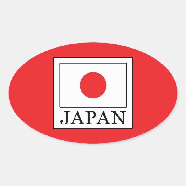 Japan Oval Sticker (Front)