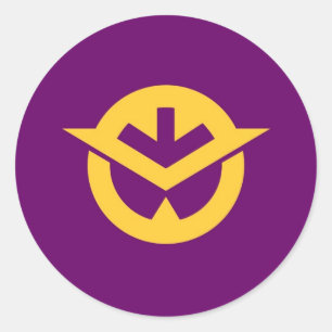 japan prefecture region flag district okayama classic round sticker