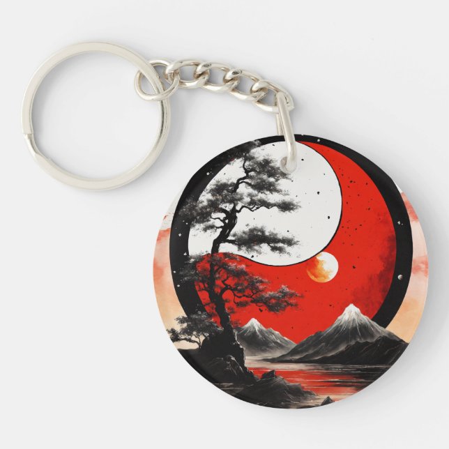 Japan Red Sun Keychain (Front)