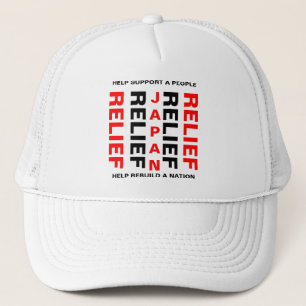 JAPAN RELIEF HELP SUPPORT A PEOPLE... TRUCKER HAT