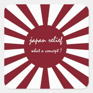japan relief what a concept square sticker
