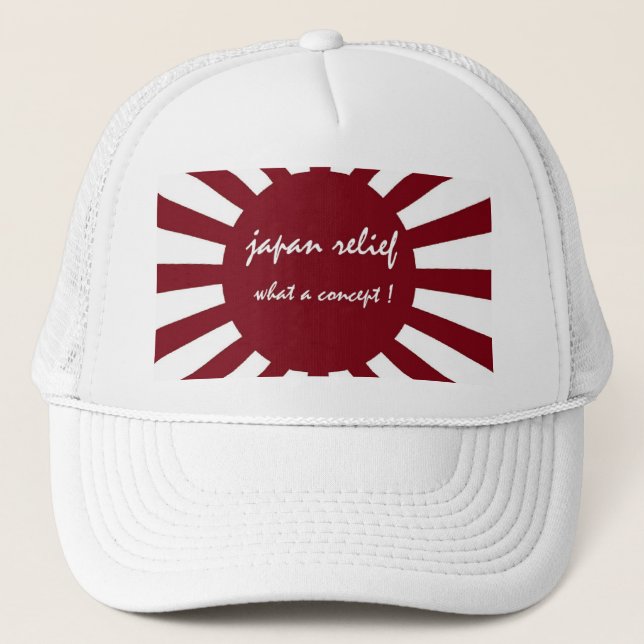 japan relief what a concept trucker hat (Front)