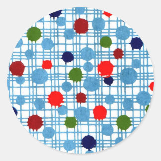 Japan Retro 1950 1960 Chiyogami Origami Japanese Classic Round Sticker