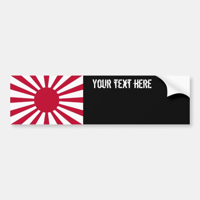 Japan Rising Sun Flag Bumper Sticker (Front)