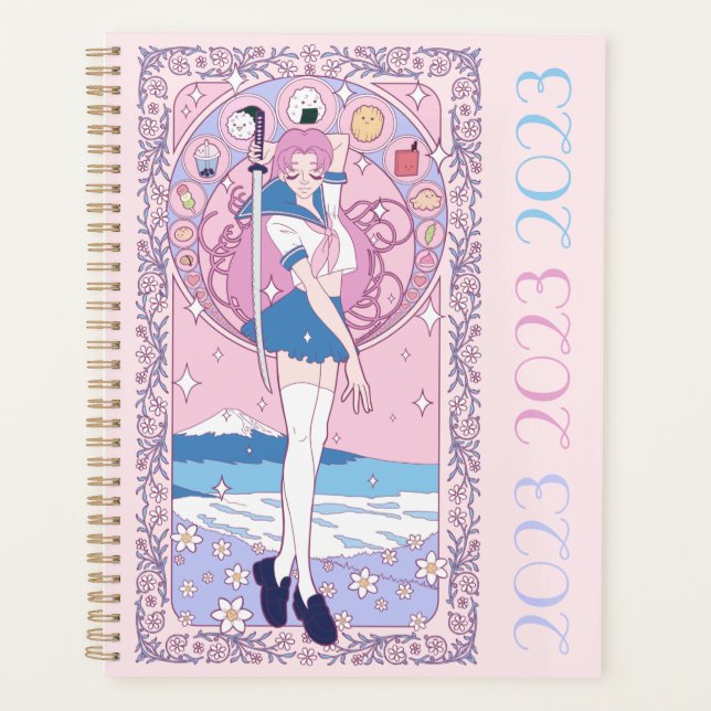 Japan Rose Anime Schogirl Art Nouveau Illustrati (Devant)