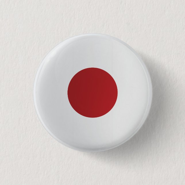 Japan  Round Icon Flag  1 Inch Round Button (Front)