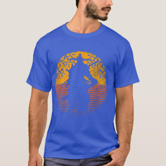 Japan Samurai Silhouette Retro Sunset Bushi Japane T-Shirt