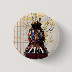 Japan samurai spirit 1 inch round button