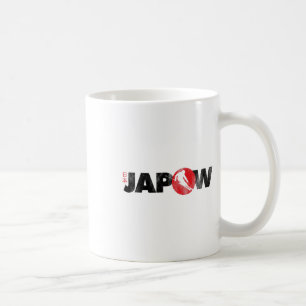 Japan Ski Shirt Japow Powder Skiing Japanese Flag Coffee Mug