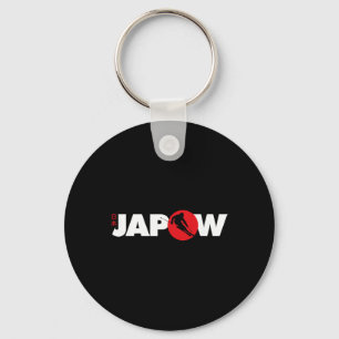 Japan Ski Shirt Japow Powder Skiing Japanese Flag  Keychain