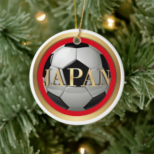 Japan Soccer Ball Sports Ceramic Ornament