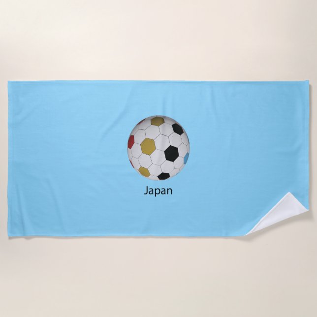 Japan Soccer Beach Towel (Front)