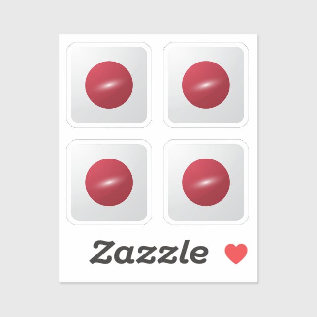 Japan square glossy flag (Sheet)