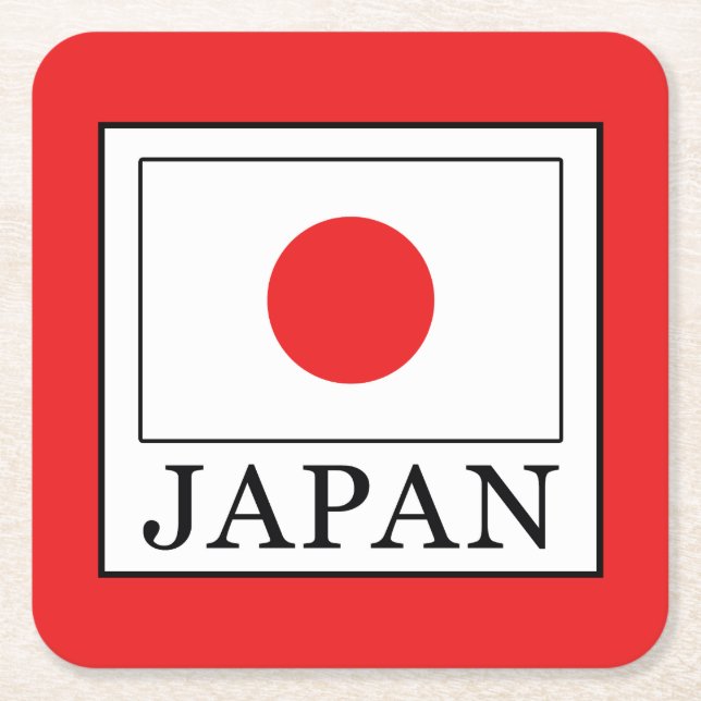 Japan Square Paper Coaster (Front)