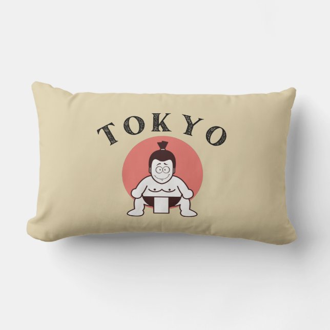 Japan Sumo Tokyo - Son of The Sun Lumbar Pillow (Front)
