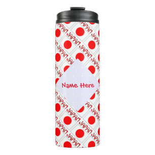 Japan Tiled Flag Personalized Thermal Tumbler