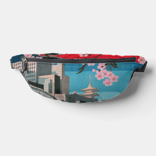 Japan Tokyo Vintage Japanese Travel Poster Fanny Pack