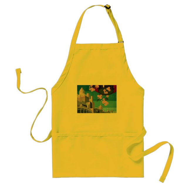 Japan Tokyo Vintage Japanese Travel Poster Standard Apron (Front)
