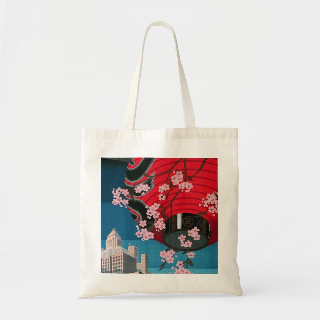 Japan Tokyo Vintage Japanese Travel Poster Tote Bag (Front)
