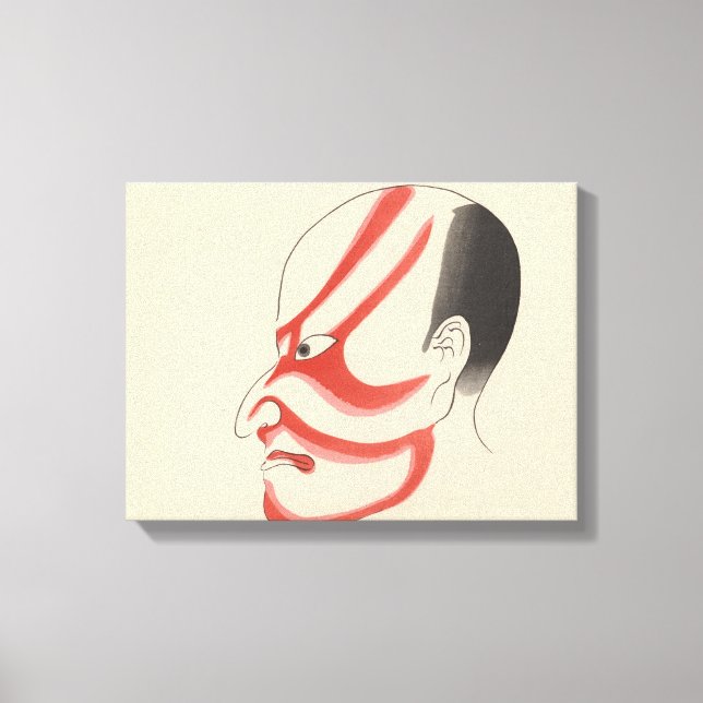 Japan - Traditional Kabuki - red4 -  Canvas Print (Front)