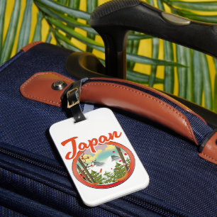 Japan travel logo luggage tag