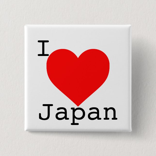 Japan Tsunami Support 2 Inch Square Button (Front)