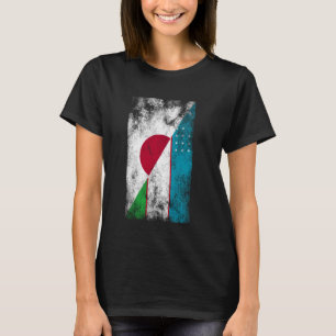 Japan Uzbekistan Flags - Japanese Uzbek, Uzbekista T-Shirt