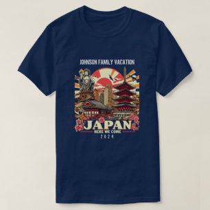 Japan Vacation Custom Name Year Group Matching T-Shirt
