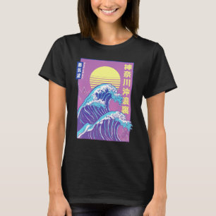 Japan Vaporwave Japanese Great Wave Of Kanagawa T-Shirt